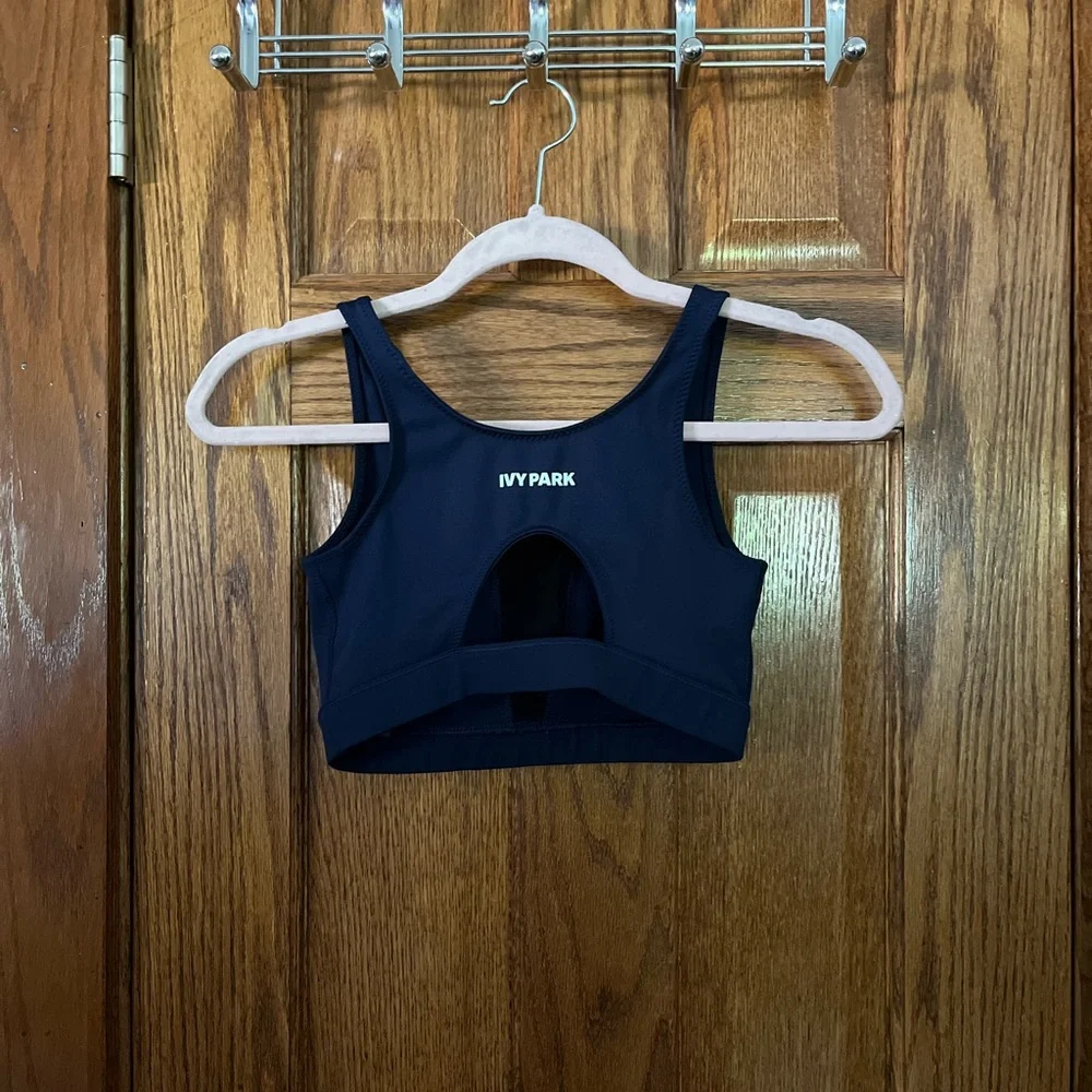 Navy Blue Sports Bra - Picture 2 of 3
